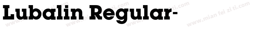 Lubalin Regular字体转换